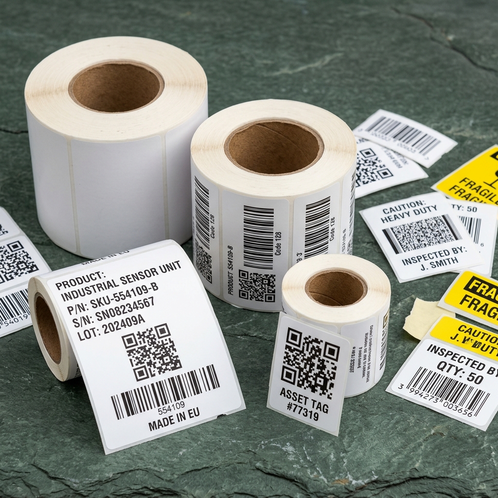 Barcode and QR Code Stickers